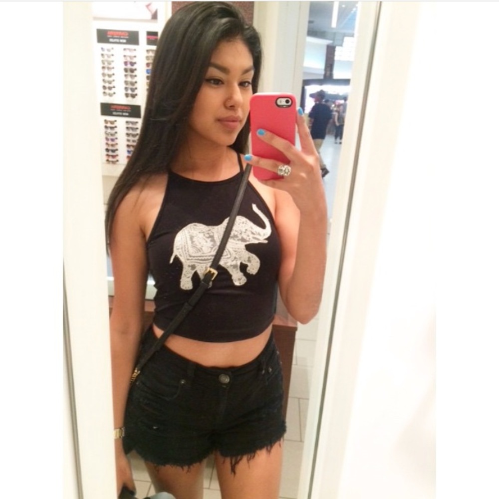 Black high waisted shorts
